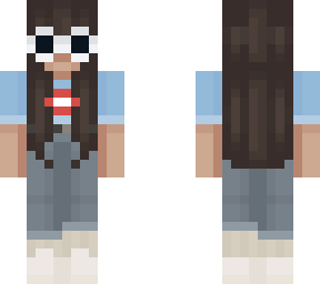 georgenotfound girl skin with blue hoodie