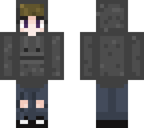 girl in black hoodie