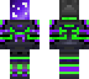green and purple astronaut chin up!