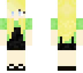 green shirt with overalls