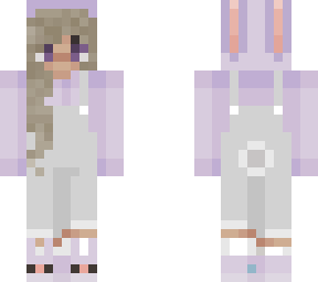 lavender overall onesie (blonde, girl)