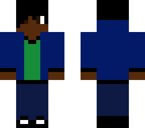 me as a pokemon trainer but a blue jacket and green shirt with no gloves