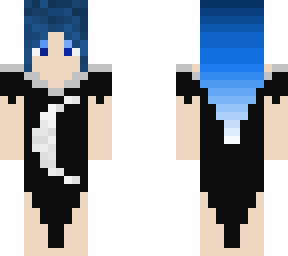 moon maiden with ombre hair and moon dress