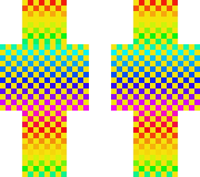 rainbow checkered yellow