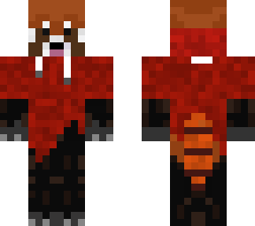 red panda in a hoodie