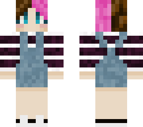 split dye hair - brown/pink
