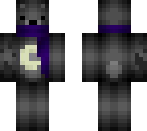 black bear w/ blue scarf & moon crest
