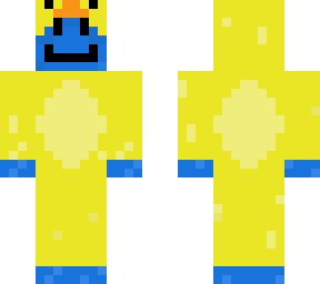 blue guy in a duck suit