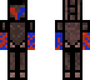 blue red spartan warrior