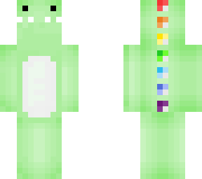 cute dino with rainbow scales