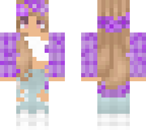 cute girl with flower crown purple