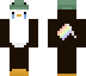 penguin w hat n pride flag