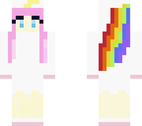 pink hair in unicorn suit