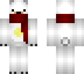 polar bear w/ red scarf & sun crest