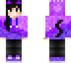 purple cat hoodie girl