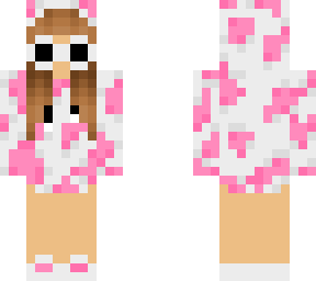 strawberry cow hoodie girl skin