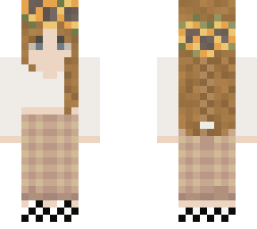 the aesthetic sunflower look with brown hair