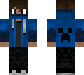 blue hoodie