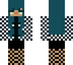 checker girl with blush