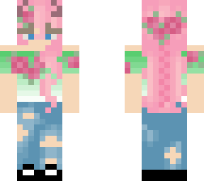 flower deer girl