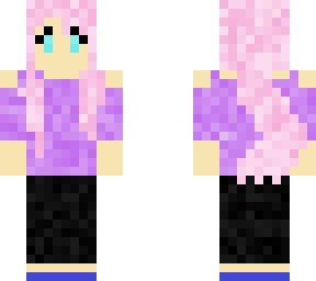 girl with purple shoulder less shirt