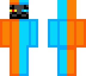 ice and fire ender man but its in a blocky costume