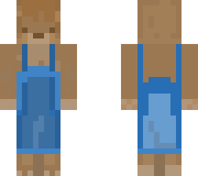 little cute bear with a dungarees