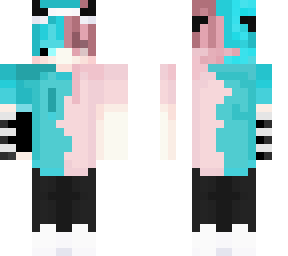 pink and blue devil