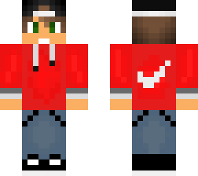 red nike boy brown hair