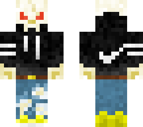 skeleton with nike hoodie