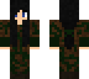 woodsy outfit with dark hair