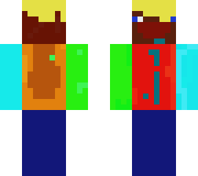 black derp backwards thats blond. suprise on the chin