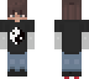 black hoodie yin yang man