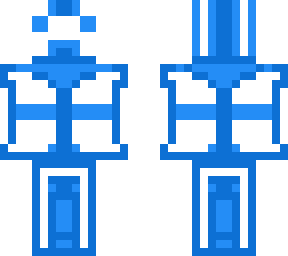 blue and white robot