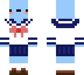 blue man schoolgirl