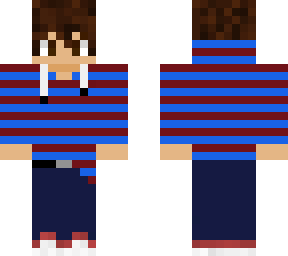 blue-red stripped jacket