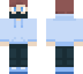 brunet guy with mask and blue hoodie