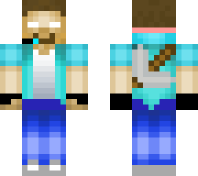gamer herobrian with pickaxe