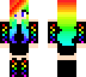 rainbow hair girl