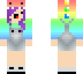 rainbow with overalls