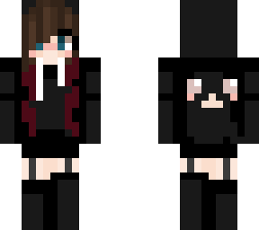 red cue hoodled girl