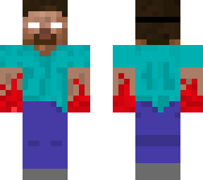 steve with herobrine mask