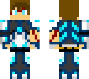 white and blue gladiator skin