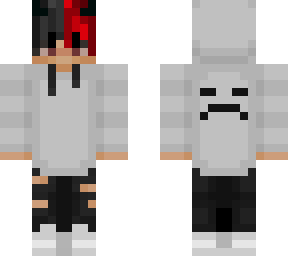 white black and red demon boy (white sleeves)