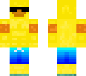 duck in swim wear