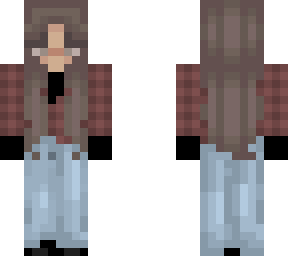 flannel & oversized jeans