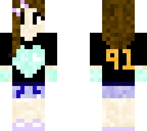 high school girl blue and pink