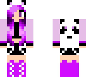 purple and pink panda girl