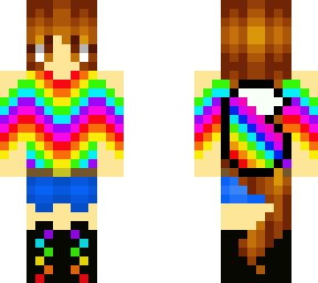 rainbow wolf girl