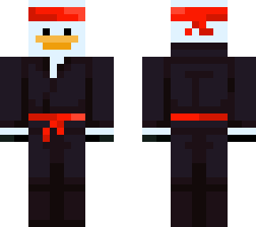 red ninja white duck